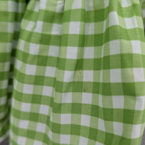 Posh Pickle Fore Midi Dress Girls Green White Gingham Sleeveless Tiered Size 7-8 - Picture 9 of 9